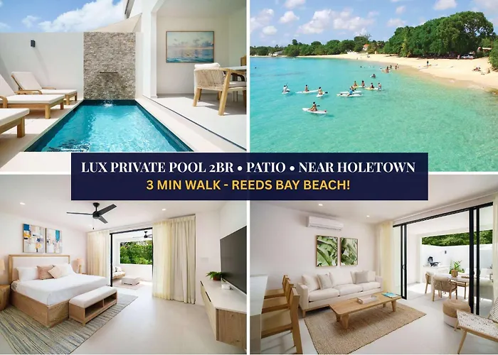 New Stylish 2Br Villa Walk To Beach Pool